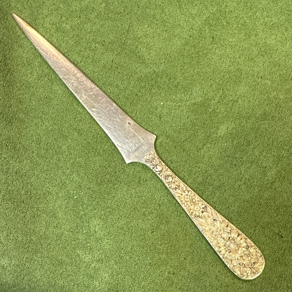Antique Kirk & Son Sterling Silver Letter Opener - Repousse